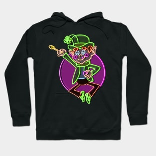 Lucky charms neon style bg Hoodie